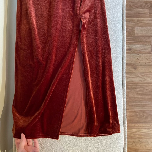 NWT Banana Republic Factory Velvet Halter Midi Dress - Picture 5 of 5